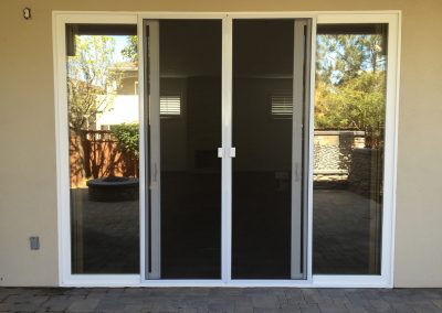French Sliding Screen Doors with Meeting Bar (White)