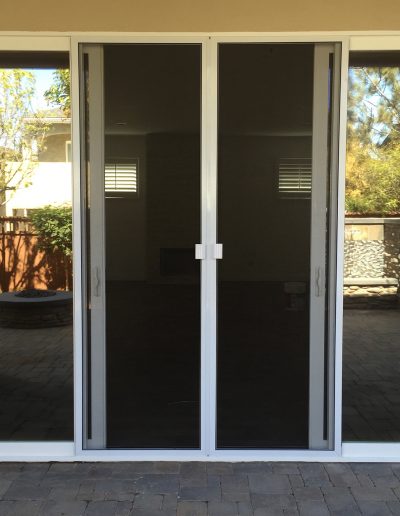 French Sliding Screen Doors with Meeting Bar (White)