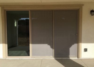 French Sliding Screen Doors in Tan with Pet Tough Mesh (on Dual Track System)