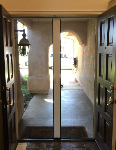 Interior View of French Retractable Doors (White)