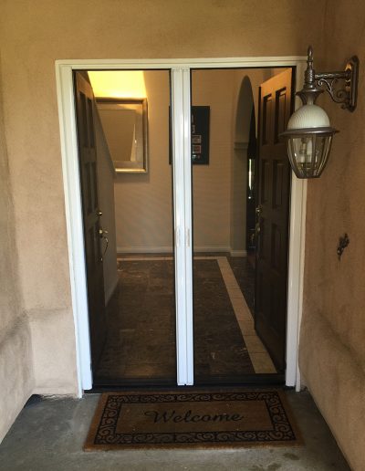 Exterior View of French Retractable Doors (White)