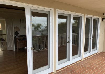Vista French/Double Swinging Screen Door in White with UltraVue