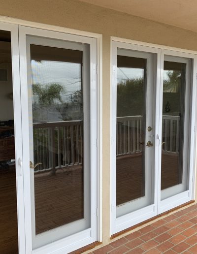 Vista French Swinging Screen Doors with UltraVue (in White)