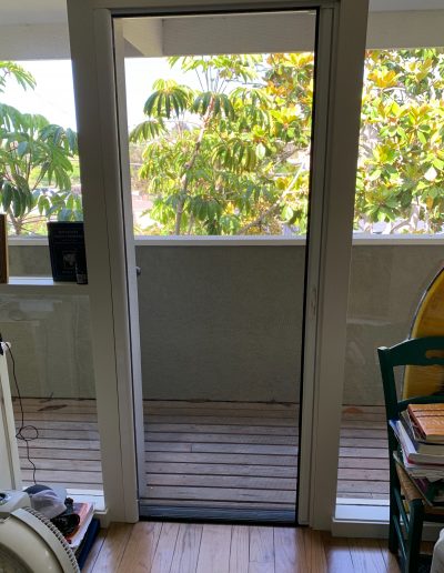 Interior View of Single Retractable Door (White)