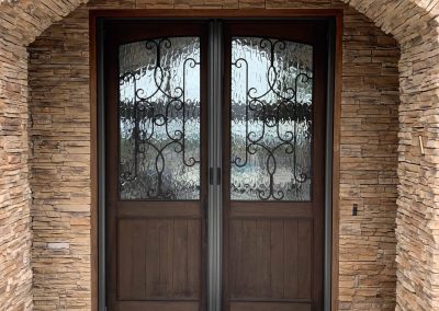 Exterior View of Bronze French Retractable Doors