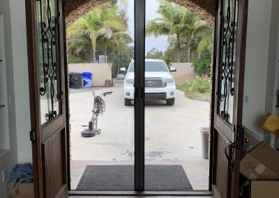 Interior View of Bronze French Retractable Door Interior