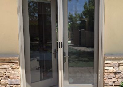 Champagne Beige French Retractables Door Open