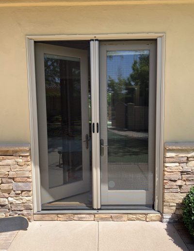 Champagne Beige French Retractables Door Open