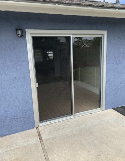 White Standard Sliding Patio Screen Door