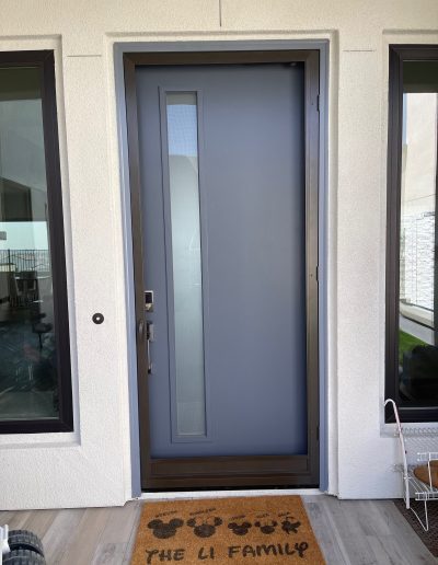 Vista Swinging Screen Door with UltraVue (in Bronze)