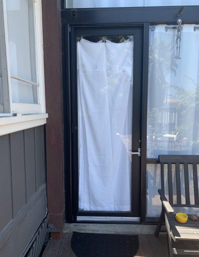 Exterior View of Single RollAway Retractable Door