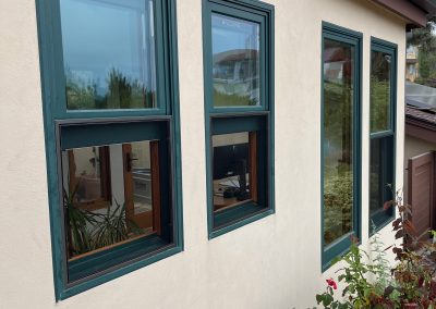 Bronze Window Screens on Custom Double Hung Windows