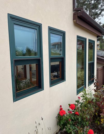 Bronze Window Screens on Custom Double Hung Windows