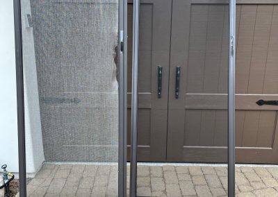 Premiere Sliding Screen Doors Re-screened with UltraVue Mesh - Before & After