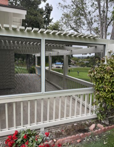 Enclosed Patio Structure with Custom Built Screens